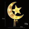 Estrella de Copa para Árbol de Navidad Hueca Brillante Electrónica Estrella de Árbol Estrella de Cinco Puntas Decoraciones Navideñas Regalos de Navidad