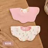 Babeero de tela crepé para babas, Clase A, doble cara, hecho a medida, algodón puro, babero impermeable, babero de encaje anti-vómito para recién nacidos