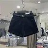 Shorts Feminino Estilo Chique Estilo Coreano Solto Estudante Dobrado Pernas Largas Fino Emagrecedor Casual Cintura Alta Jeans Hot Pants para Verão