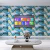 Papel tapiz autoadhesivo transfronterizo para pared con pegamento, renovación y embellecimiento, decoración de pared de panel de aluminio y plástico, resistente a las manchas, renovación, pegatinas de imitación de azulejos