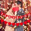 Banderines de Corazón de Fieltro para el Día de San Valentín, Banderines de Cadena para el Día de San Valentín Chino, Suministros Festivos, Banderines Decorativos para el Día de Iloveyou