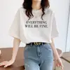 Nueva Camiseta de Manga Corta para Mujer Verano 2026, Ropa Interior Blanca, Top Holgado de Manga Media Estilo Coreano, Tendencia Ins