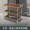 Carrito de Comedor Comercial KTV de Hotel de Tres Niveles de Acero Inoxidable y Vidrio Carrito para Bebidas Carrito de Entrega de Comida para Salones Privados de Restaurante Carrito de Mano para Pasteles