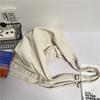 Bolso de lona de color sólido de estilo japonés para mujer, bolso de tela de gran capacidad para estudiantes, bolso cruzado informal de hombro a la moda que combina con todo.