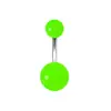 Piercing de Umbigo de Aço Inoxidável Transfronteiriço Argola de Umbigo com Bola Acrílica Luminosa Piercing Simples de Moda com Rosca Joias Atacado