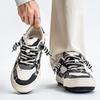 Zapatillas Deportivas Casuales de Nicho para Hombre Estilo Coreano de Moda Estilo Universitario Suela Gruesa para Aumentar la Altura Cordones Bajo-Corto Color Contrastante Dropshipping