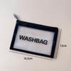 Bolsa de cosméticos de PU de gran capacidad, bolsa de lavado separada para ropa seca y húmeda, bolsa de baño transparente esmerilada de PVC, bolsa de almacenamiento portátil de viaje