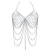 Cadena de cuerpo con borlas de aleación para mujer, accesorio sexy hecho a mano para el pecho, estilo transfronterizo de Amazon