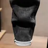 Marca americana de alta qualidade e tendência, jeans skinny slim fit masculino novo para outono e inverno, calça longa elástica versátil cinza escuro
