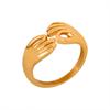 Anillo de acero de titanio francés con personalidad creativa, gesto OK, no se desvanece, joyería de nicho, joyería de mano, venta caliente transfronteriza