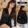 Flor Amor Mar Gelo Seda Sexy Estilo Puro Desejo Pijama Feminino Estilo Japonês Cor Sólida Camisola Roupas de Casa Sem Alça A007W