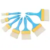 Fabricante en stock mango de madera cerdas de cerdo pincel de pintura pincel para barbacoa sin pelusa pincel de pelo plano herramientas de ferretería pincel de pintura