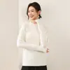 Suéter de punto trenzado de cuello medio alto listo para usar para mujer, sin costuras, tridimensional, trenzado suave, de manga larga