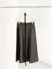ES MODA Otoño Nuevo Estilo Francés Falda de Cuero Ajustada de Cintura Alta con un Toque de Lujo Falda Midi de Corte A (con cinturón)