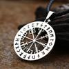 Colgante de acero de titanio con letra vikinga nórdica de guerrero de acero, nuevo collar vintage de acero inoxidable para hombre, accesorios al por mayor