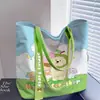Nova Moda Desenho Animado Bolsa de Lona Grossa Bolsa de Ombro Bolsa de Estudante Bolsa de Armazenamento para Viagem de Primavera Bolsa de Lona Ins