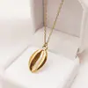 Colgante de Estilo Bohemio Nuevo Transfronterizo Europeo y Americano para Mujer, Collar Personalizado de Acero Inoxidable para Vacaciones en la Playa con Concha Marina