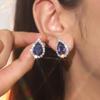 Amazon Explosões Brincos Todo Cobre Brincos Pendentes Brincos de Rubi Brincos de Strass Brincos de Strass