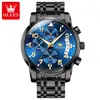 Zhang Zhilin estrella respaldo oulishi marca reloj de cuarzo multifunción con temporizador luminoso moda reloj para hombre reloj para hombre
