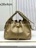 Suministro transfronterizo de alta calidad: BOLSO HOBO estilo hippie 25C con patrón de diamantes y cadena, bolso de hombro y axila de cuero genuino para mujer