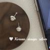 Corea del Sur Estilo Ins Diseño Nicho Joyería de Plata Plata Esterlina S925 Aretes de Perlas Bolso de Huevo Aretes Elegantes Avanzados