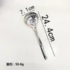 Espumadera para olla caliente de mango largo estilo japonés, cucharón para sopa casero, concha para sopa, cuchara para sopa cepillada, cuchara grande, cuchara para gachas