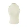Chaleco tipo camisola chic de cuello medio alto estilo coreano para mujer, top de chica hot de deseo puro para otoño, capa exterior de cárdigan de manga larga, conjunto de dos piezas