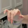 [Agua Pura] Huan Huan Ganlu Templo Hecho a Mano Hua Fei Molde Cara Usando Armadura Piezas de Uñas Acabadas Blanco Natural
