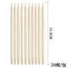 5.3-17.5cm palito de madera de naranjo para manicura removedor de limpieza de piel muerta palito de madera para punta de uña palito para perforar 20/100 bolsas