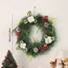 Corona Navideña Colgante Más Vendida en Amazon Escena Navideña Colgante para Ventana Puerta Ratán Colgante de Pared Decoraciones Accesorios