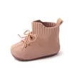 Zapatos de bebé de primavera tejidos con mosca, zapatos altos transpirables para bebé, zapatos de suela suave, zapatos antideslizantes para bebé, venta al por mayor F222