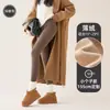 Pantalones Tiburón de Lana de Alpaca Blanca para Mujer Petite con Forro Polar 2024 Nueva Ropa de Abrigo de Invierno Yoga Barbie Leggings de Ocho Puntos