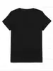 Camiseta con Estampado de Corazón con Forma de Pata de Gato, Cómoda y Linda, Camiseta de Manga Corta, Camiseta para Mujer, Prenda Superior, Camiseta, Estilo Regular Europeo y Americano