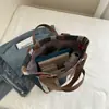 Bolso Tote de Moda Rayado de Gran Capacidad para Mujer 2025 Otoño Nuevo Bolso de Mano Casual de Moda Bolso de Hombro Literario