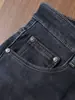 Jeans Rectos para Hombre de Otoño e Invierno Gruesos de Calidad Contrarreloj, Suaves y Cómodos de Cintura Media-Alta, Casuales, Versátiles, de Negocios
