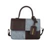 Bolso Mensajero Simple Bolso de Hombro Textil Moda Nuevo Diseño 2023 Pequeño Crowdsourcing Empalme para Mujer Contraste de Color Bolso Cuadrado Pequeño