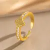 Pulseira Feminina de Design de Alto Padrão com Design Aberto de Trevo de Quatro Folhas para Venda no Atacado Transfronteiriça da Amazon