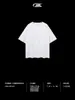 Camiseta Leve Bk Roupas Masculinas 190g Algodão Puro Leve Cor Sólida Estilo Básico Tendência Ombro Caído Manga Curta Camiseta para Homens.