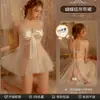 Lencería Sexy Estéril Sin Lavar ManYan con Moño Hueco Delantero, Sujetador Push-Up y Camisón con Abertura 8759