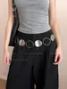 Cintos Modernos Transfronteiriços Europeus e Americanos para Mulheres, Rebites Contrastantes, Cintos Hip-Hop Personalizados para Mulheres, Cintos Casuais Masculinos e Femininos para Mulheres