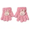 Guantes de invierno para niños, guantes cálidos de cinco dedos para niños y niñas, para montar y escribir, bonitos guantes de otoño e invierno a prueba de frío para bebés.