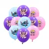 Novas Decorações de Festa com Balões Temáticos Lilo & Stitch Atravessando a Fronteira Amazon Balão de Látex Atacado