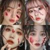 Calcomanía de Tatuaje de Halloween Simulación Facial Desechable Cicatriz Horror Hombres y Mujeres Puntada Maquillaje de Fiesta Cicatriz Atractiva