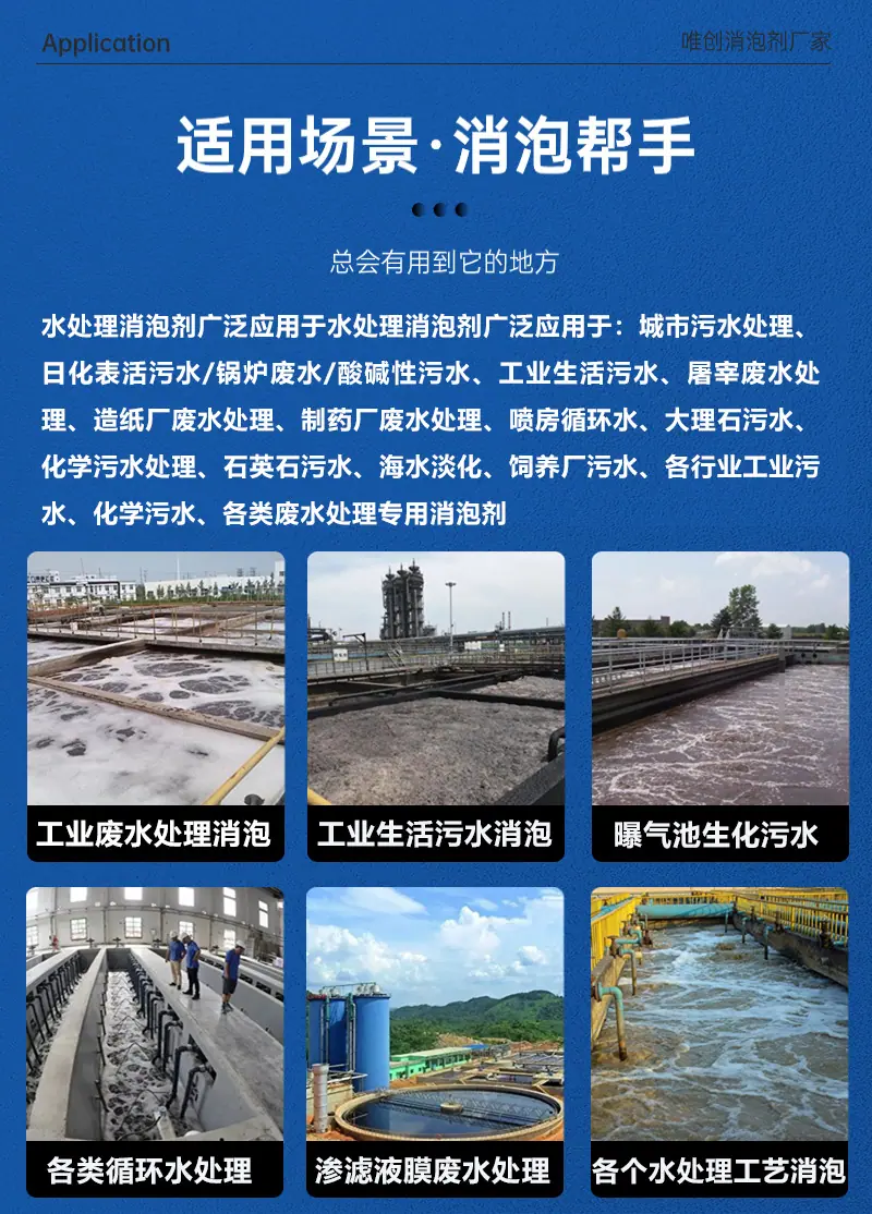 水处理消泡剂产品应用