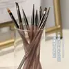 Pincéis de arte para unhas conjunto completo de terno cor café chá japonês desenho traço fino traço de flor varredura universal degradê fototerapia