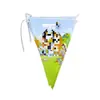 Nueva Colección de Banderines Triangulares con Temas de Dibujos Animados para Decoración de Fiestas de Cumpleaños y Festividades, Accesorios y Pancartas