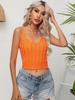 Twist malha sling feminino torcido sem mangas U-neck camisola top verão nova estação independente europeu e americano cross-border roupas femininas