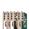Capa para celular Samsung S23Ultra A53 banhada A73 com fivela de anel s22plus magnética capa protetora para carro