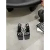 857-1~2025 Nuevas Sandalias de Tacón Alto Estilo Francés de Hada para Mujer, Punta Cuadrada, Punta Abierta, Estilo Verano