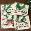 Bolsa de lona panda, bolsa criativa de embalagem para presente de alto valor com panda, bolsa tote temática de panda como souvenir cultural e criativo